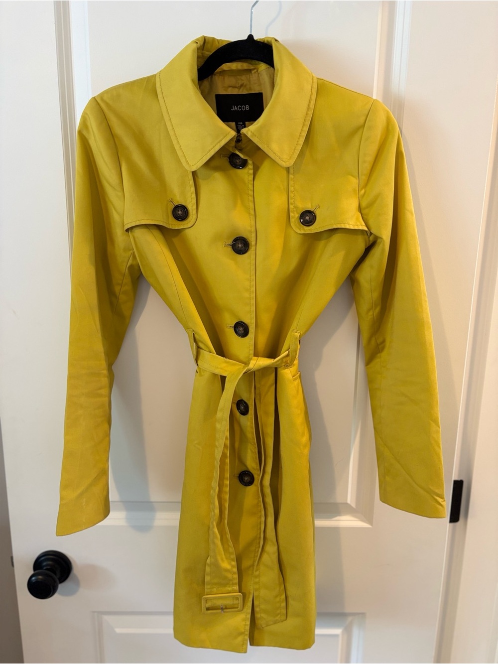 Jacob Yellow Belted Trench Coat